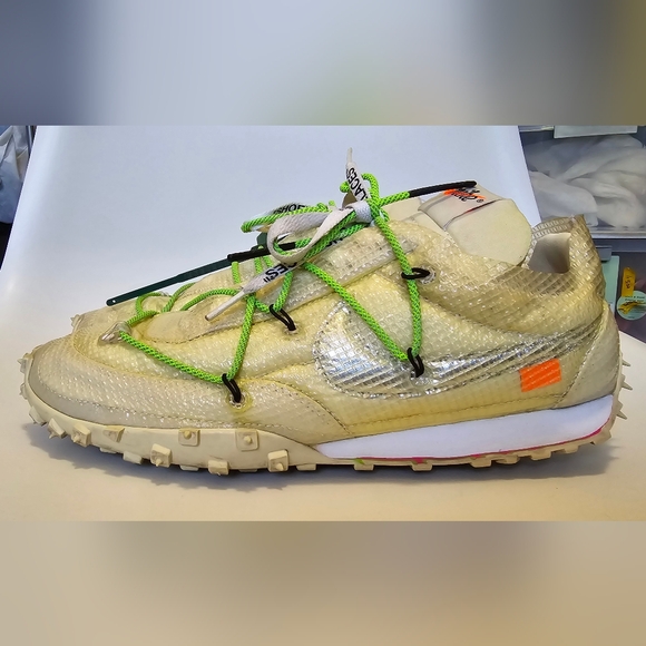 Nike × Off-White Waffle Racer Electric Green - Picture 6 of 12